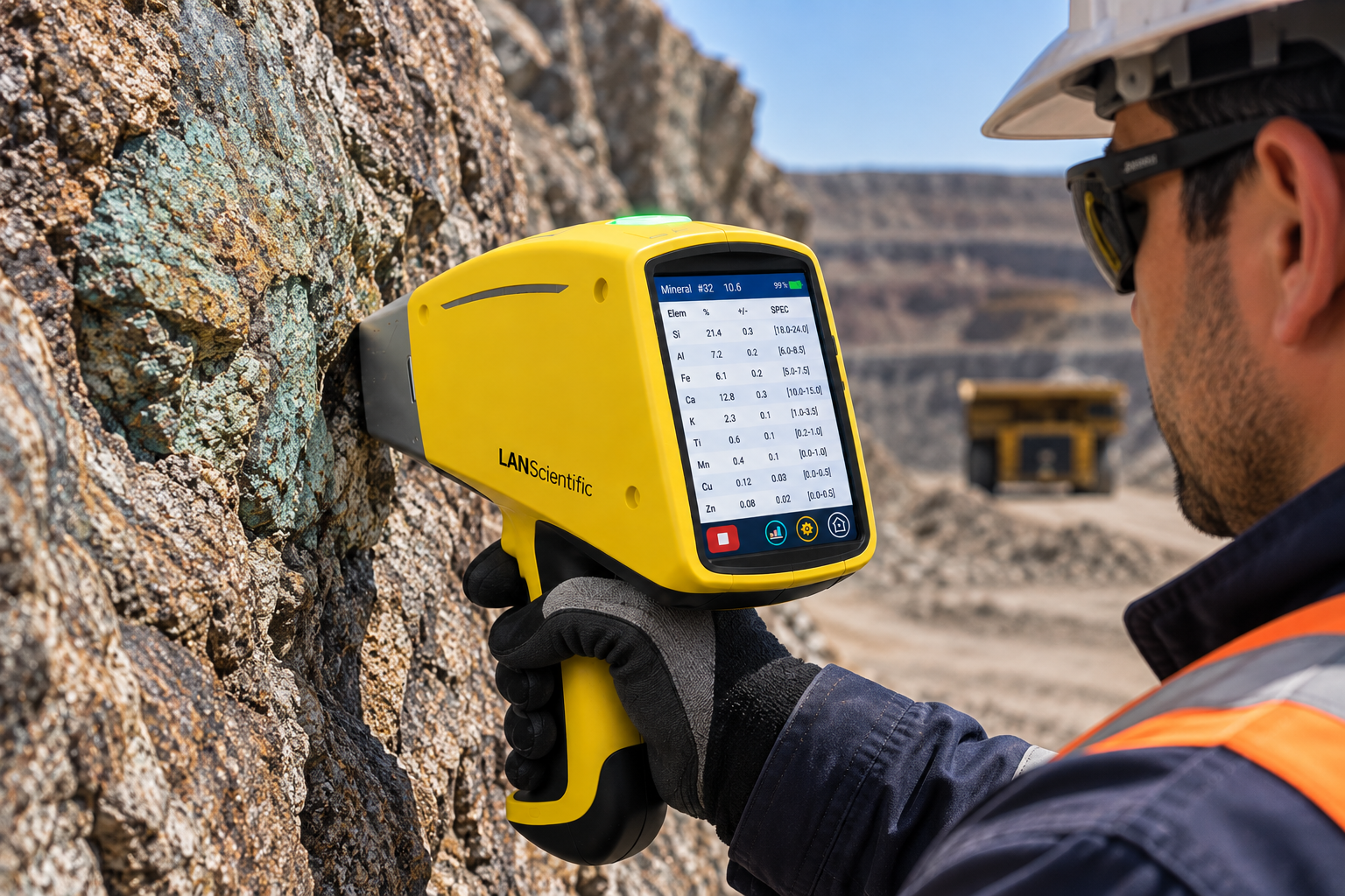 TRUEX para análisis elemental en minería