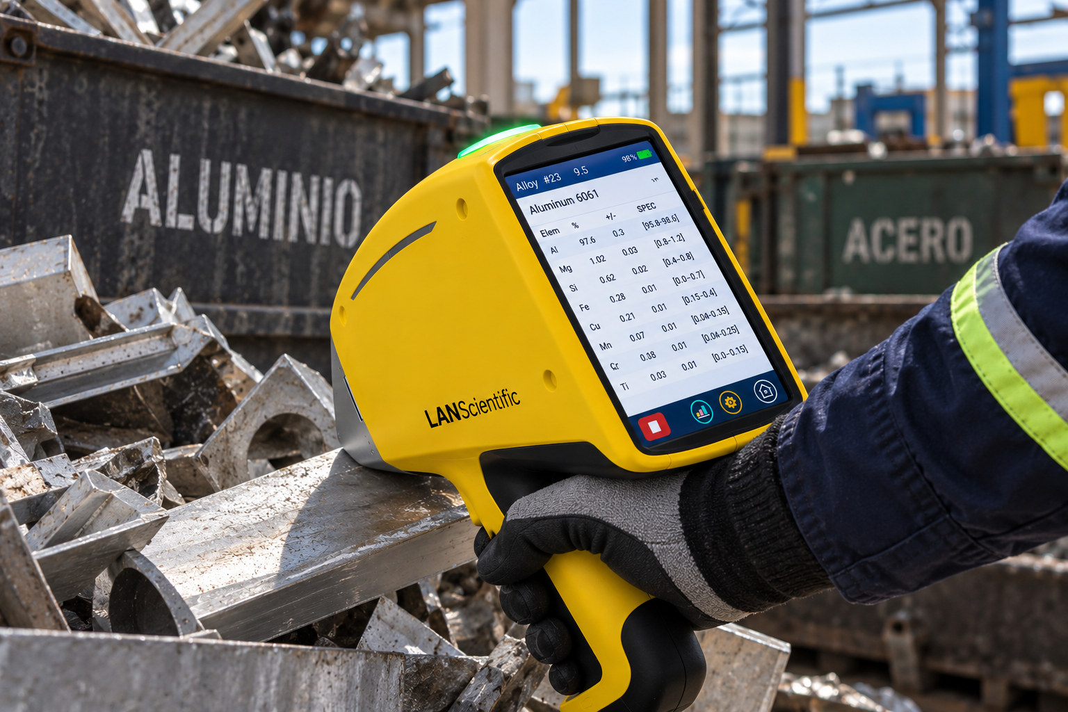 TRUEX para identificación de materiales en reciclaje